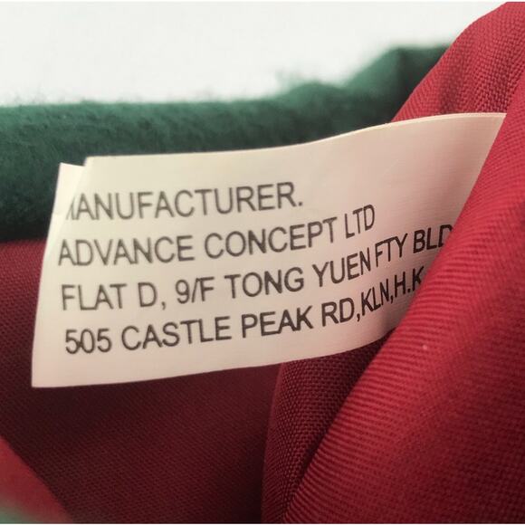 Advance Concept Ltd Christmas Stocking Burlap Green Red Felt Snowflake Lined - Picture 6 of 6